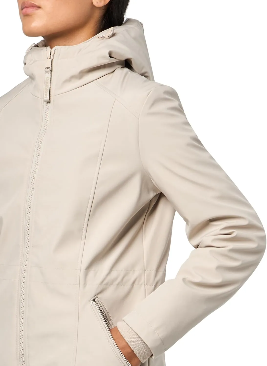 Calvin Klein Women's Hooded Zip Front Long Sleeve Puffer