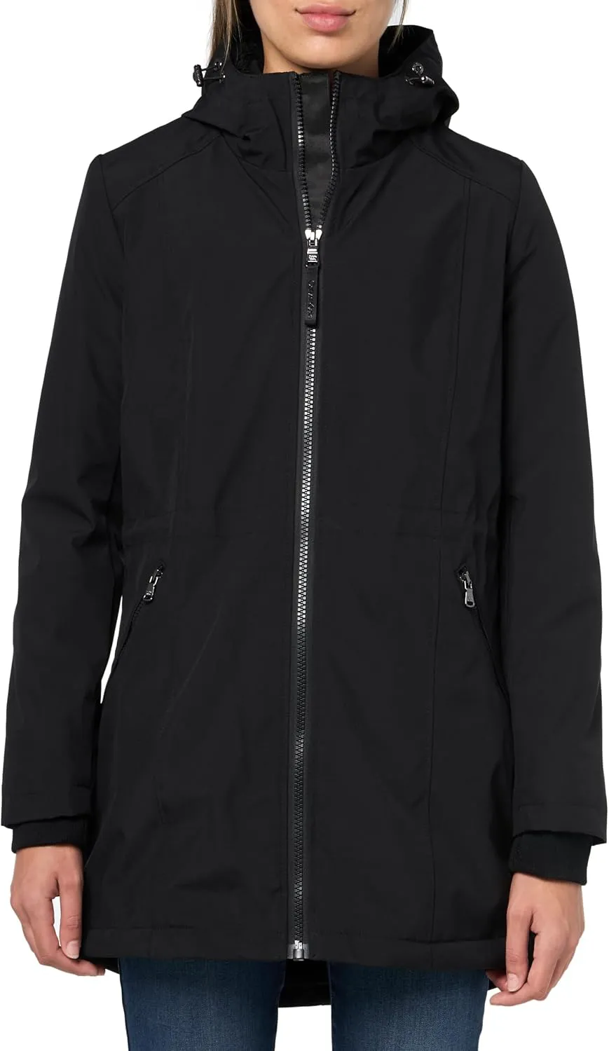 Calvin Klein Women's Hooded Zip Front Long Sleeve Puffer
