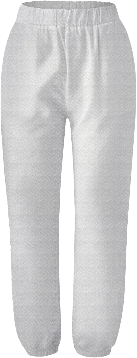 Capri Pants for Women Cotton Linen Elastic High Waisted Straight Leg Lounge Pants Casual Loose Summer Trousers
