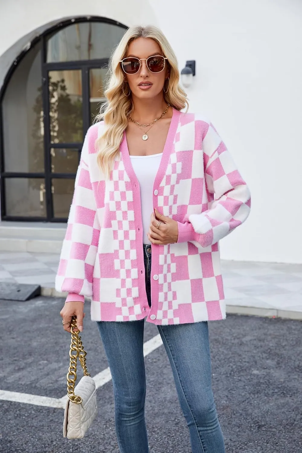 Cardigan Sweaters for Women, Women's Long Sleeve Oversized Open Front Cardigan Button Down Ribbed Loose Knit Outerwear