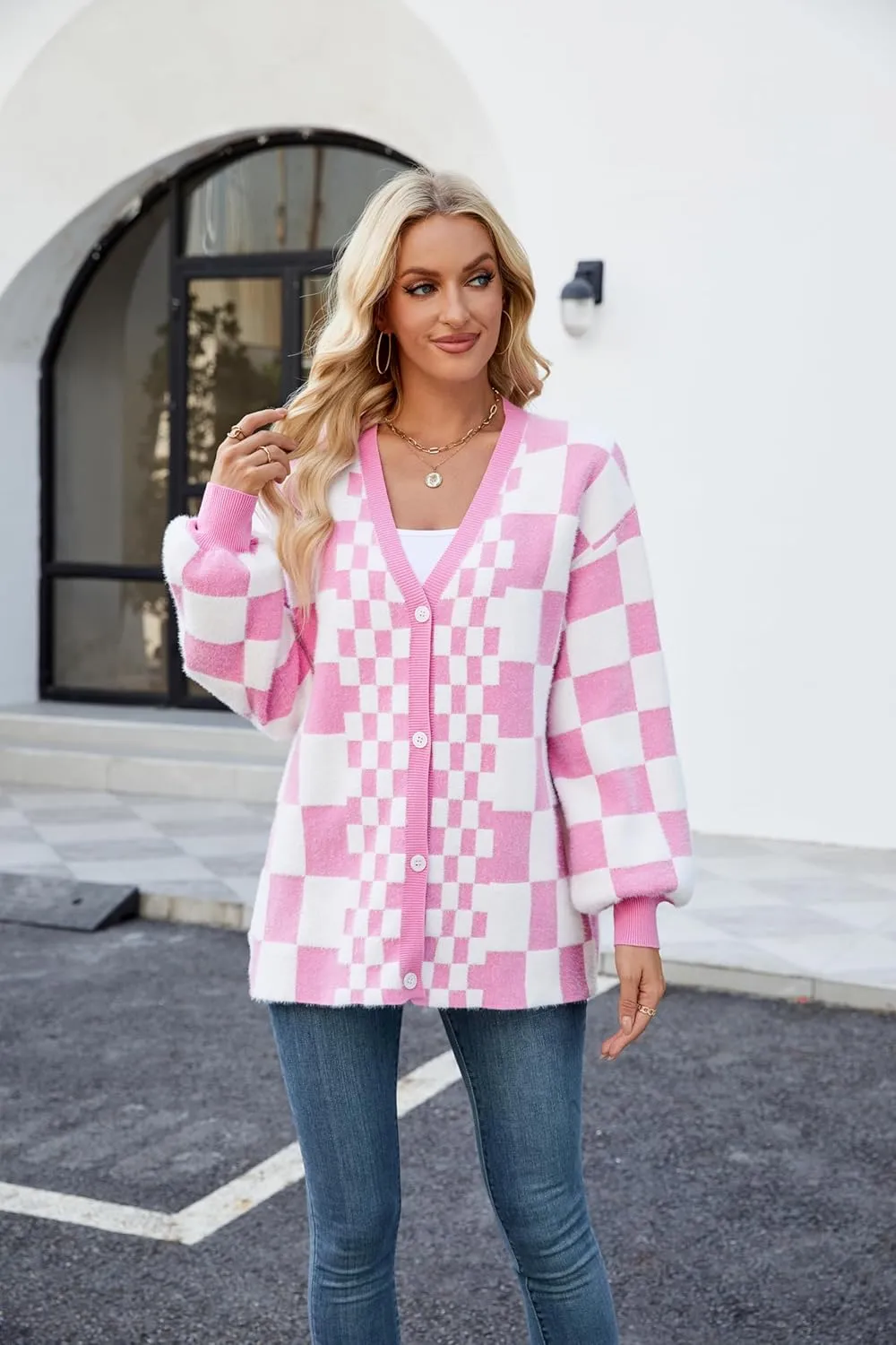 Cardigan Sweaters for Women, Women's Long Sleeve Oversized Open Front Cardigan Button Down Ribbed Loose Knit Outerwear
