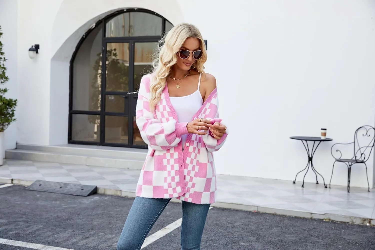 Cardigan Sweaters for Women, Women's Long Sleeve Oversized Open Front Cardigan Button Down Ribbed Loose Knit Outerwear