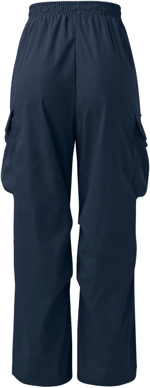 Cargo Pants Men Casual Lightweight Drawstring Waist Pant Hiking Pant Multi Pockets