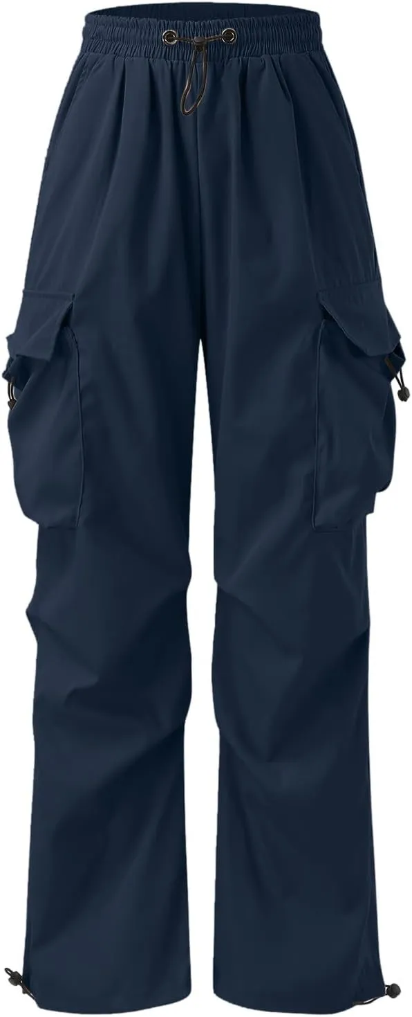Cargo Pants Men Casual Lightweight Drawstring Waist Pant Hiking Pant Multi Pockets