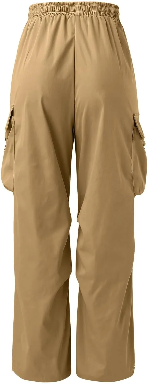 Cargo Pants Men Casual Lightweight Drawstring Waist Pant Hiking Pant Multi Pockets