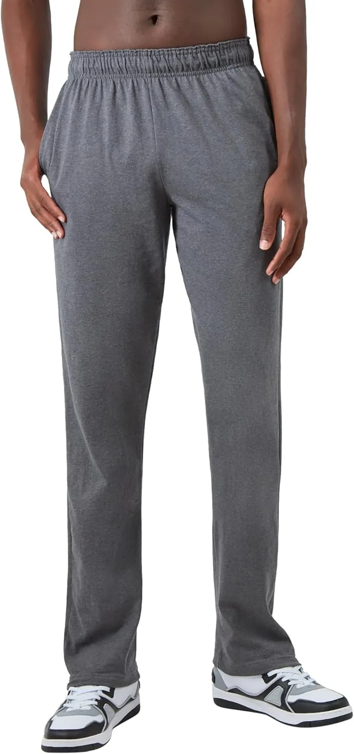 Champion mens Everyday Cotton Open Bottom Pants, Granite Heather, 3X-Large US