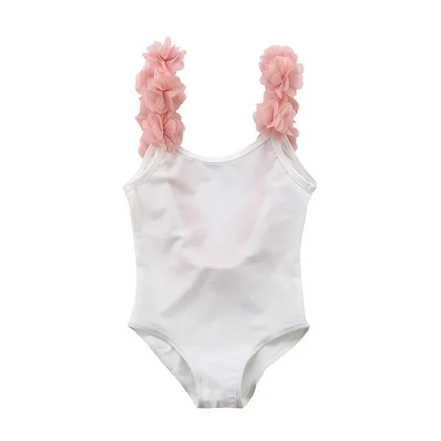 Children Swimwear  Ruffled Cross Bikini Set