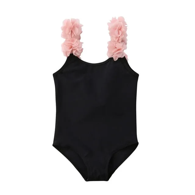 Children Swimwear  Ruffled Cross Bikini Set