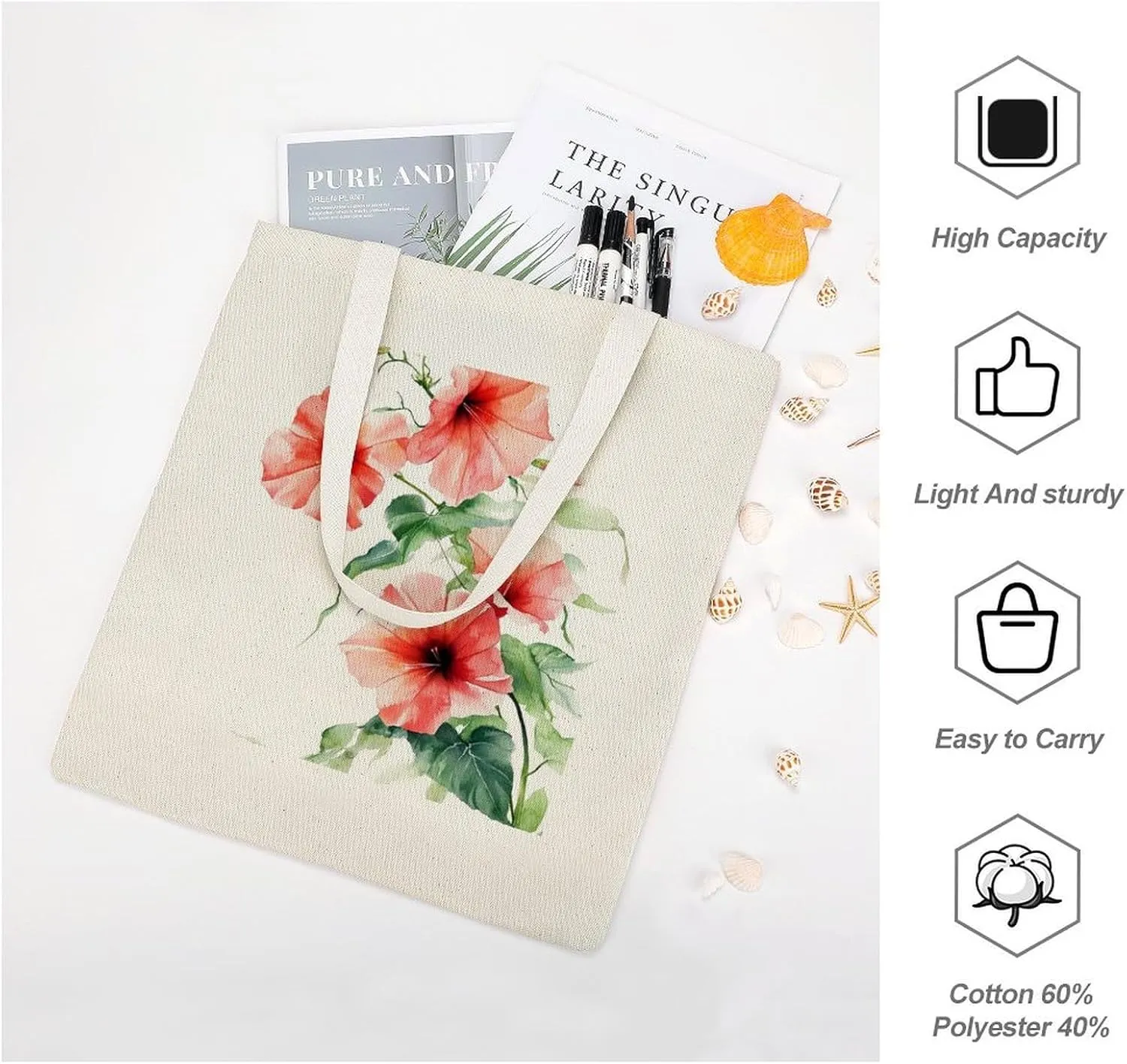 Colorful Butterfly GraffitiSimple And Versatile Canvas Tote Bag, Environmentally Friendly And Durable Shopping Bag