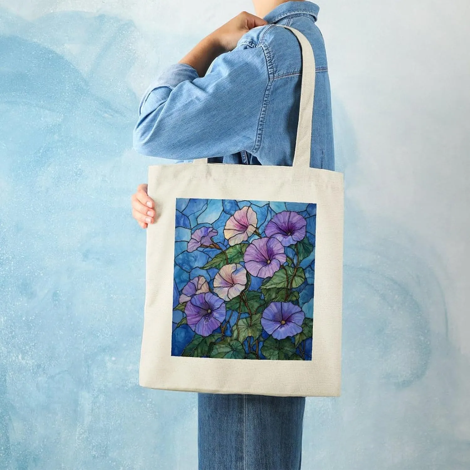 Colorful Butterfly GraffitiSimple And Versatile Canvas Tote Bag, Environmentally Friendly And Durable Shopping Bag