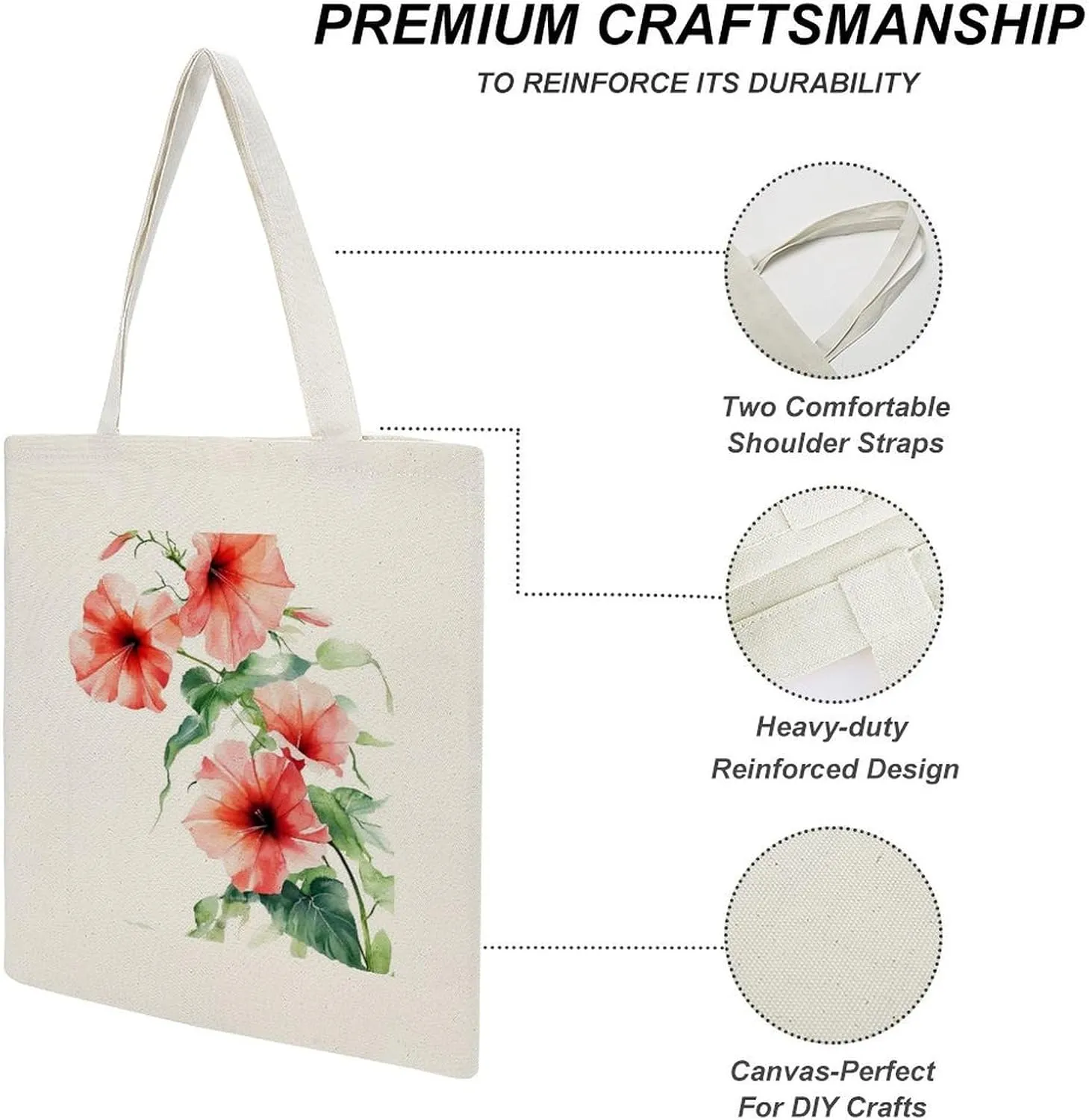 Colorful Butterfly GraffitiSimple And Versatile Canvas Tote Bag, Environmentally Friendly And Durable Shopping Bag