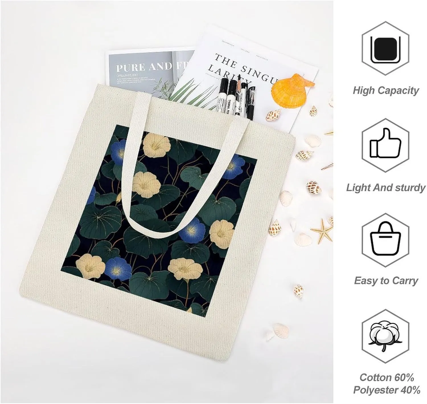 Colorful Butterfly GraffitiSimple And Versatile Canvas Tote Bag, Environmentally Friendly And Durable Shopping Bag