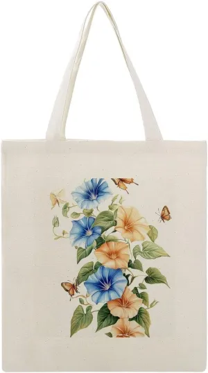 Colorful Butterfly GraffitiSimple And Versatile Canvas Tote Bag, Environmentally Friendly And Durable Shopping Bag