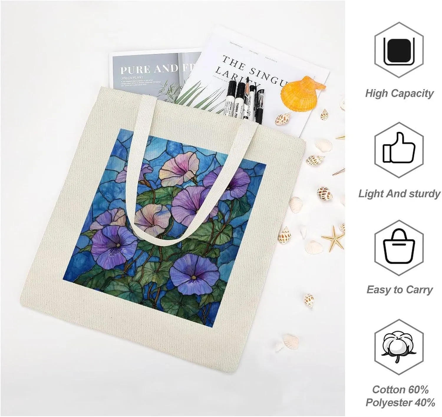Colorful Butterfly GraffitiSimple And Versatile Canvas Tote Bag, Environmentally Friendly And Durable Shopping Bag