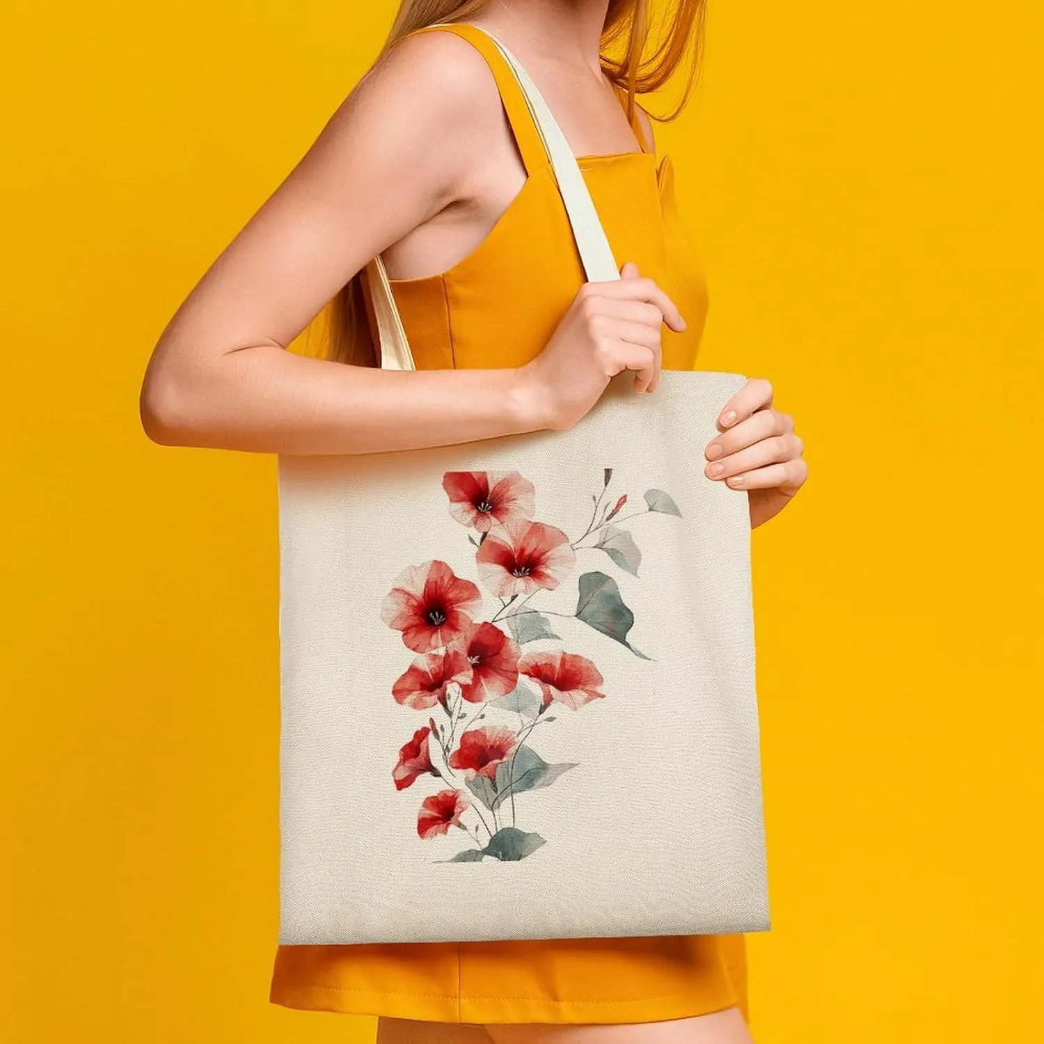 Colorful Butterfly GraffitiSimple And Versatile Canvas Tote Bag, Environmentally Friendly And Durable Shopping Bag
