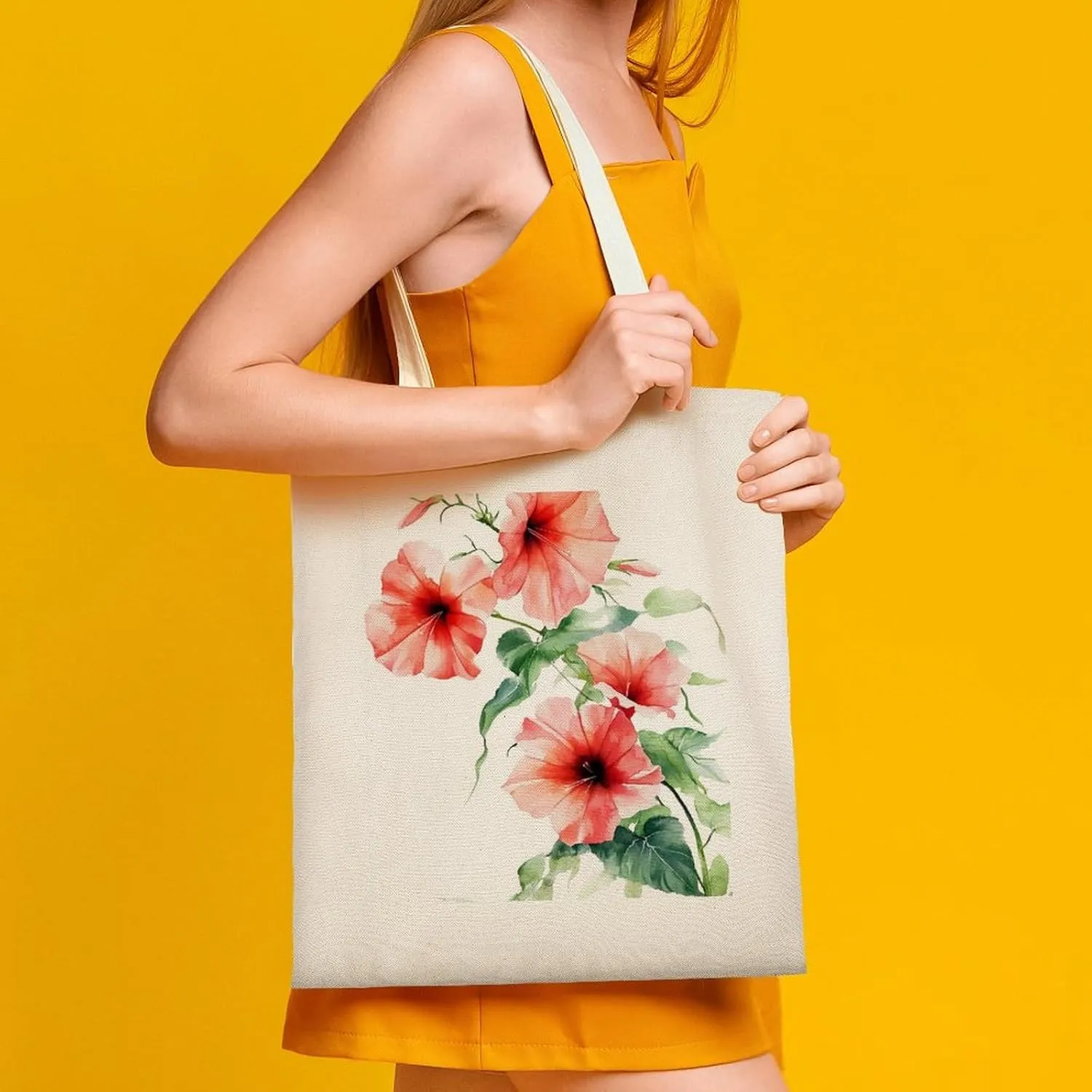 Colorful Butterfly GraffitiSimple And Versatile Canvas Tote Bag, Environmentally Friendly And Durable Shopping Bag
