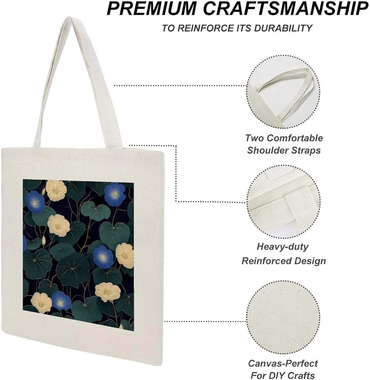 Colorful Butterfly GraffitiSimple And Versatile Canvas Tote Bag, Environmentally Friendly And Durable Shopping Bag