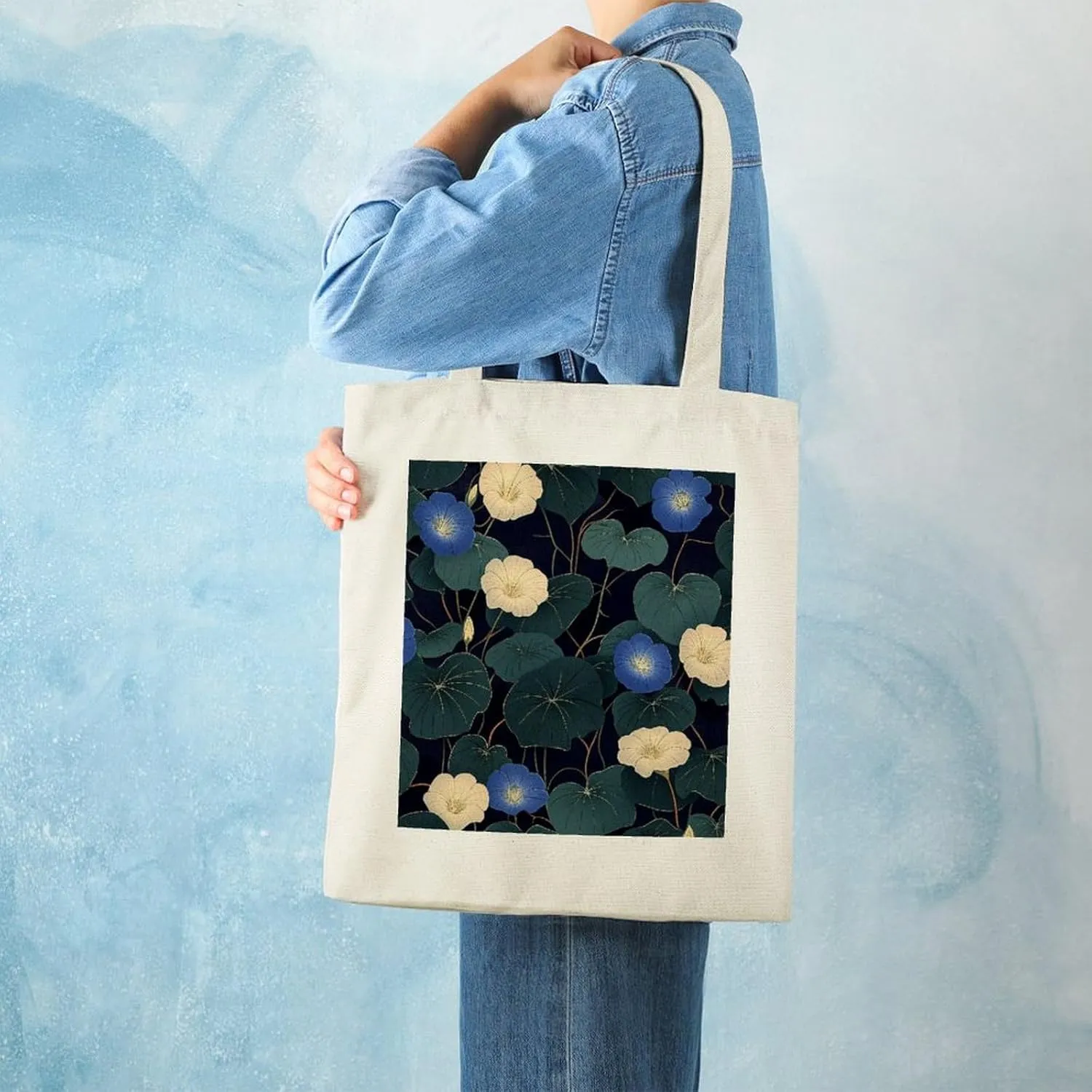 Colorful Butterfly GraffitiSimple And Versatile Canvas Tote Bag, Environmentally Friendly And Durable Shopping Bag