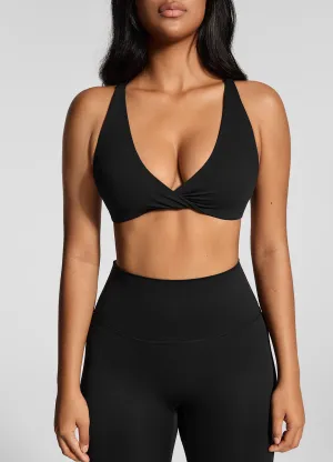 Criss-Cross V-Neck Bra