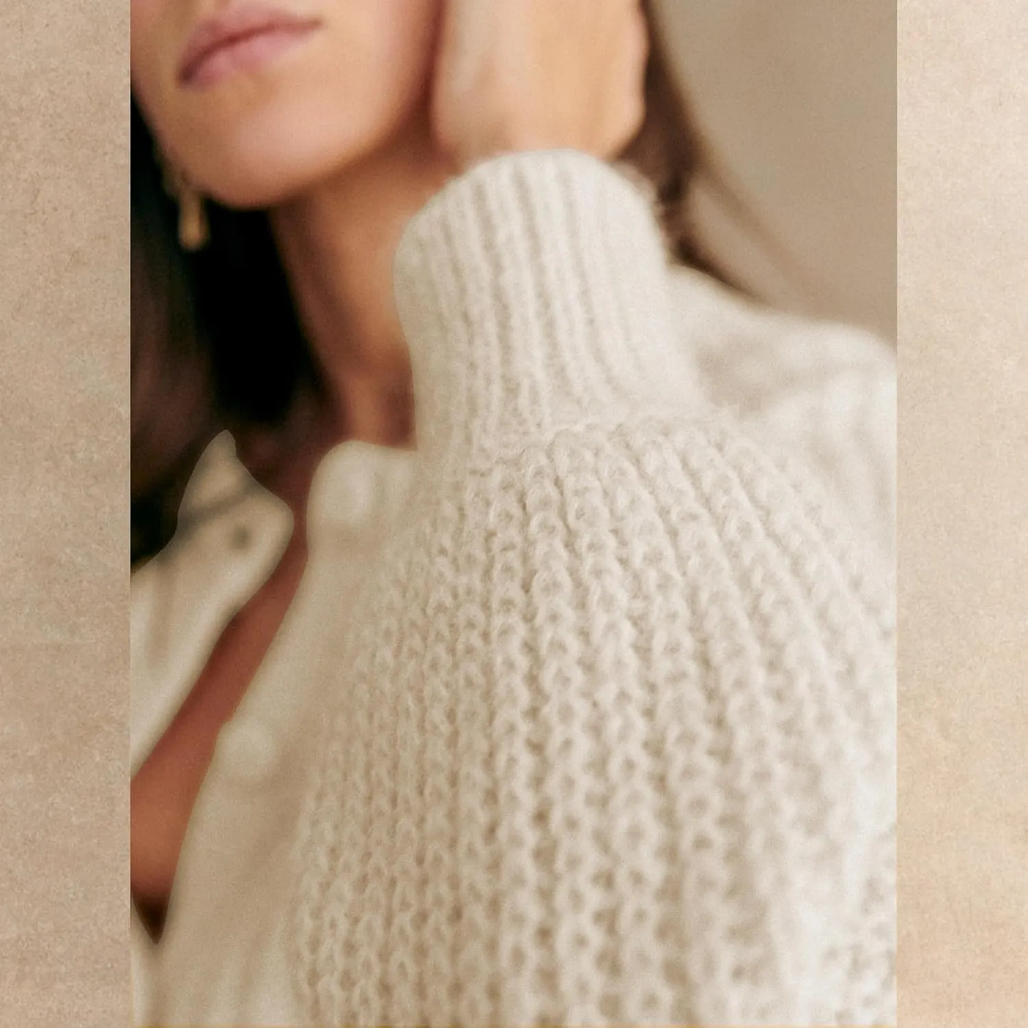 Crochet Cardigan Sweaters for Women Tops Chunky Knitted Crew Neck Long Sleeve Button Down Jackets Open Front Coat