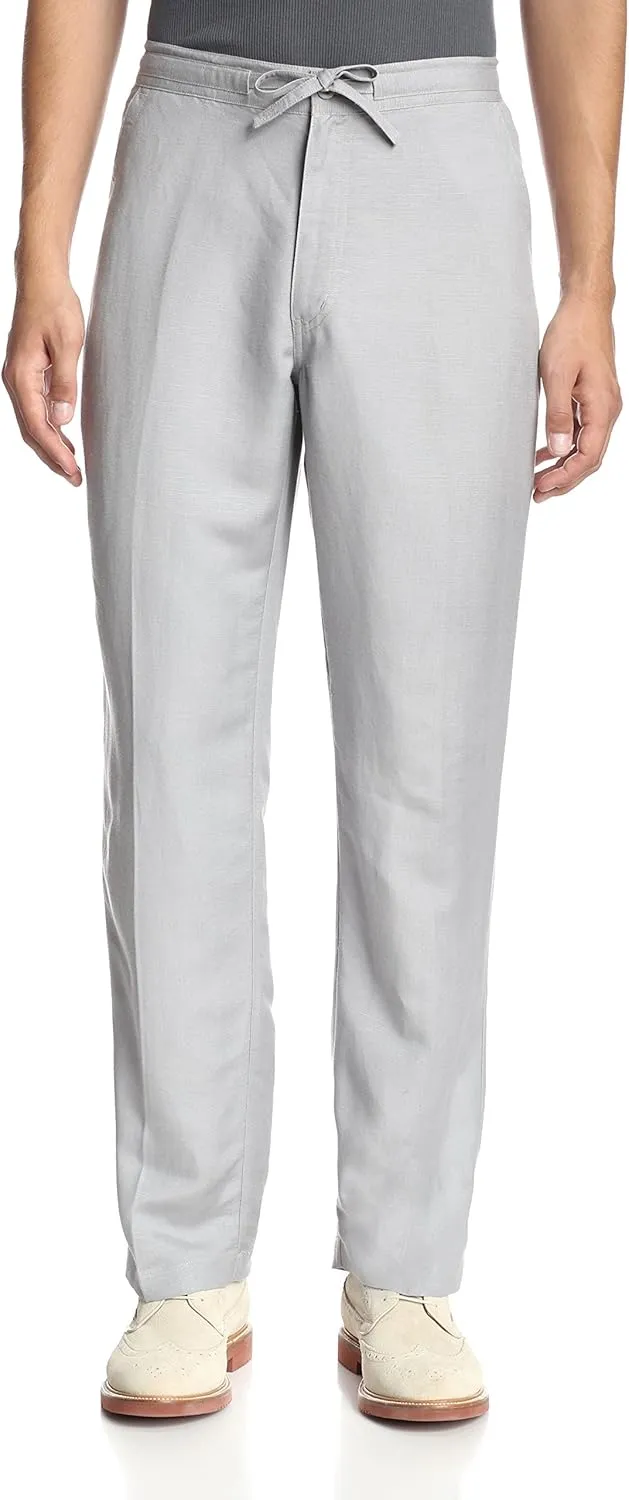Cubavera Men's Linen-Blend Pants with Drawstring (Size Small-5x Big & Tall)