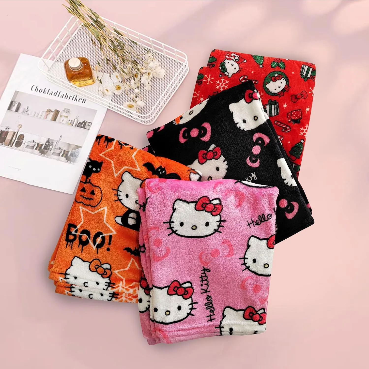 Cute Flannel Pajama Pants for Women, Cartoon Plush Pjs Pajamas Bottom Anime Sleep Pants