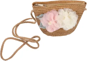 Cute Straw Woven Bag for Versatile Beach Shoulder Bag for Daily Life Travel and Outdoor Fun Stylish Floral Design