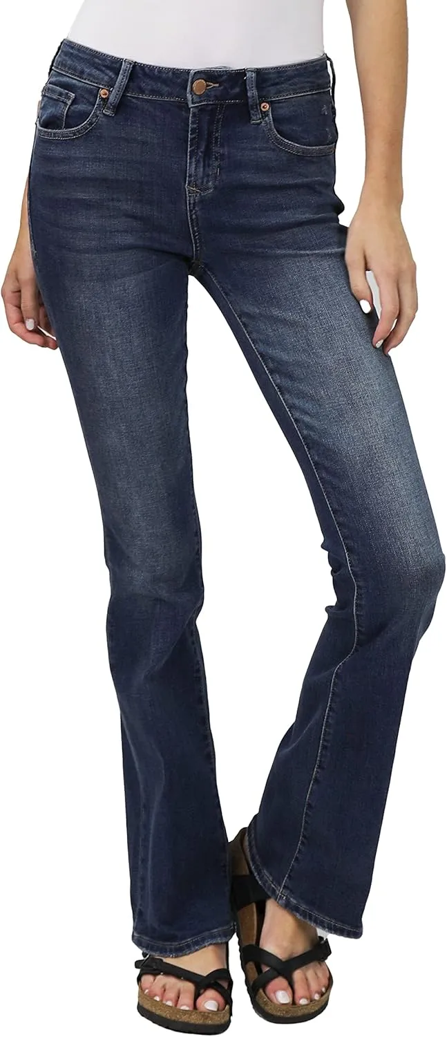 DEAR JOHN Jaxtyn Bootcut Women's Jeans Mid Rise Classic Comfort Stretch Denim