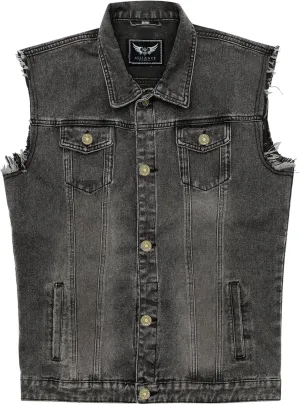 Denim Vest Jacket for Men Fashion Stretchy Trucker Sleeveless Jean Outerwear