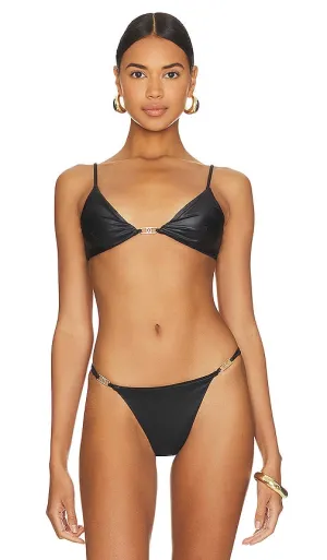 DEVON WINDSOR Genevieve Bikini Top in Black