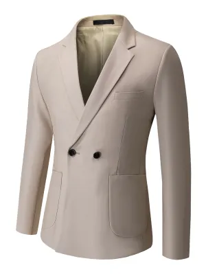 Double Button Slit Back Blazer