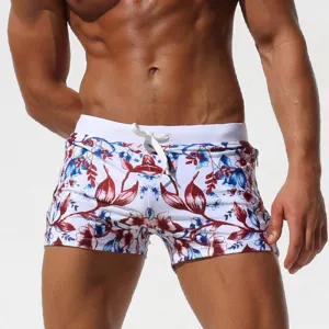 Double Pocket Swimwear Men 2018 Swimsuit Man