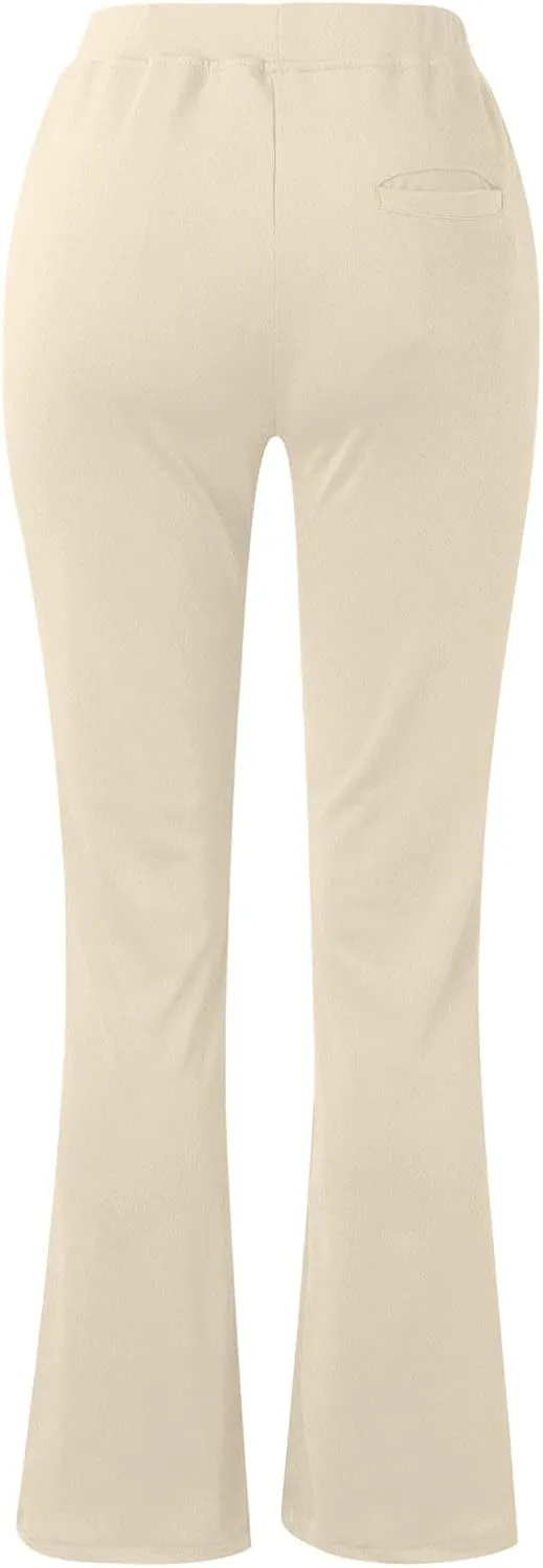 Dress Pants Women Business Casual Work Pants Women High Waist Stretchy Trousers Pull on Office Slacks Bottoms