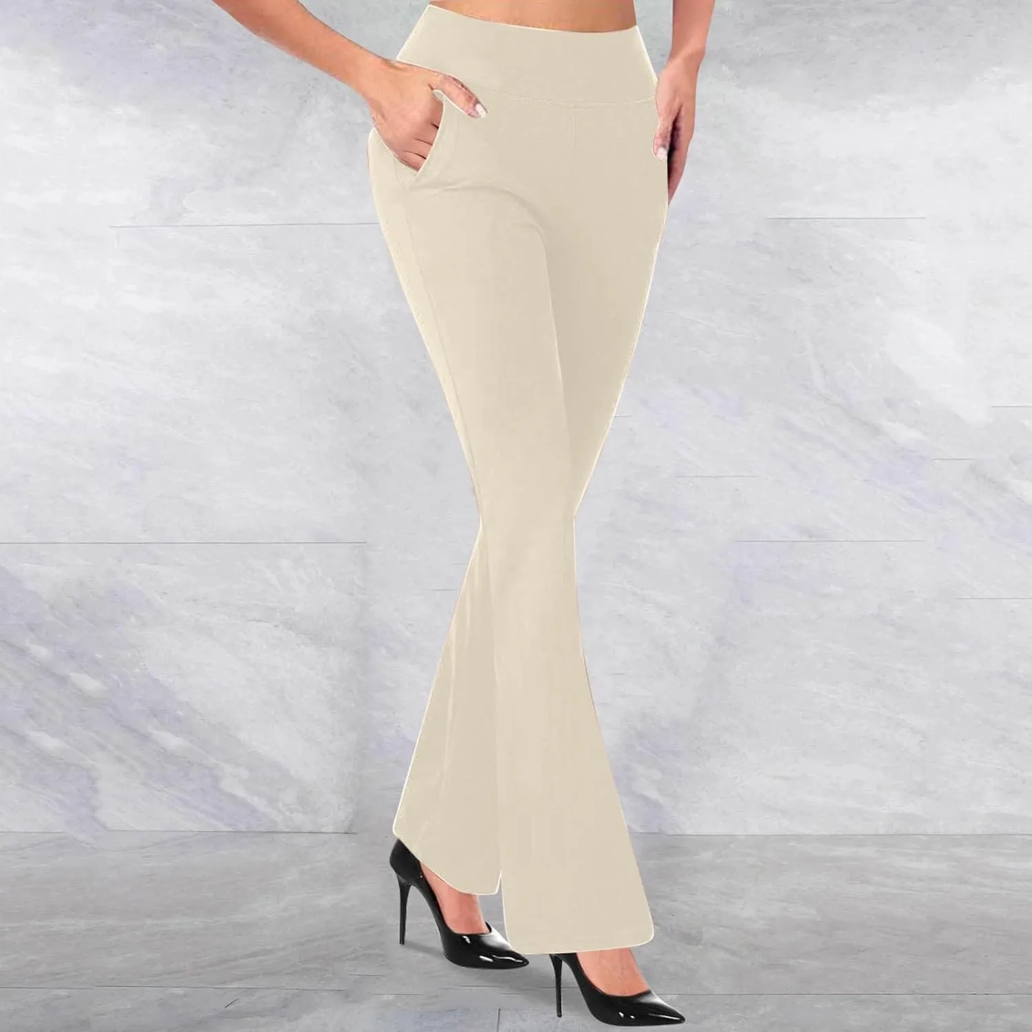 Dress Pants Women Business Casual Work Pants Women High Waist Stretchy Trousers Pull on Office Slacks Bottoms