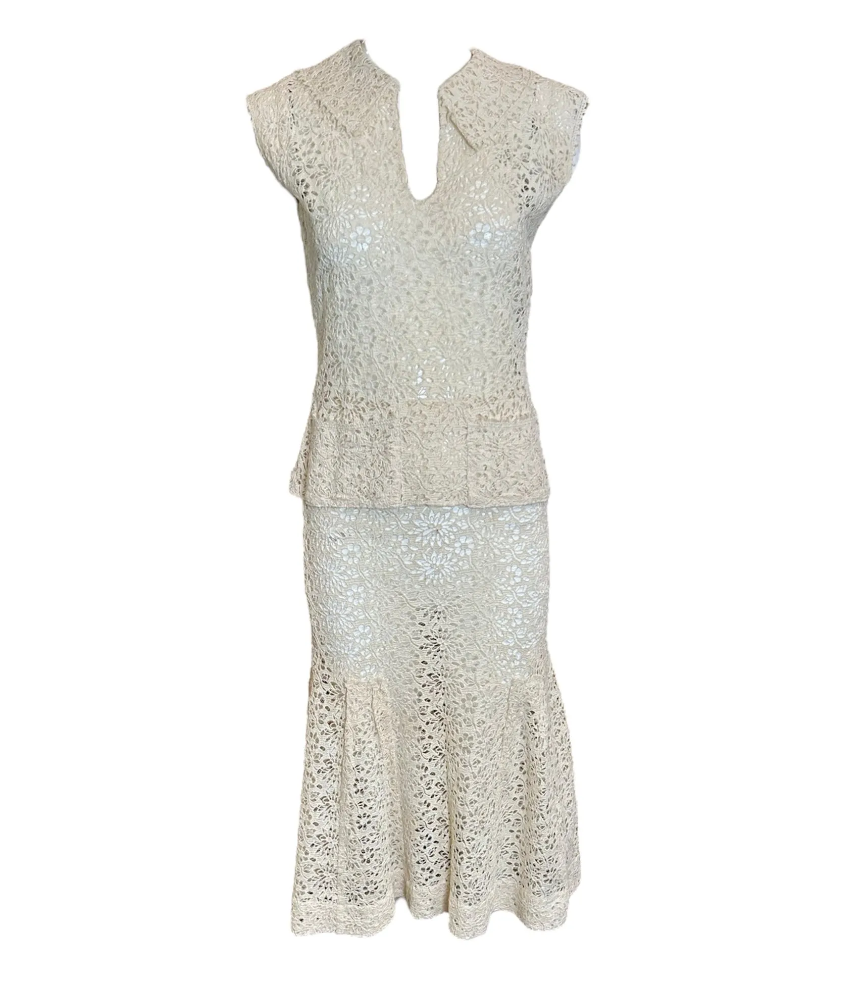 Early 1930s Cotton Lace Ensemble