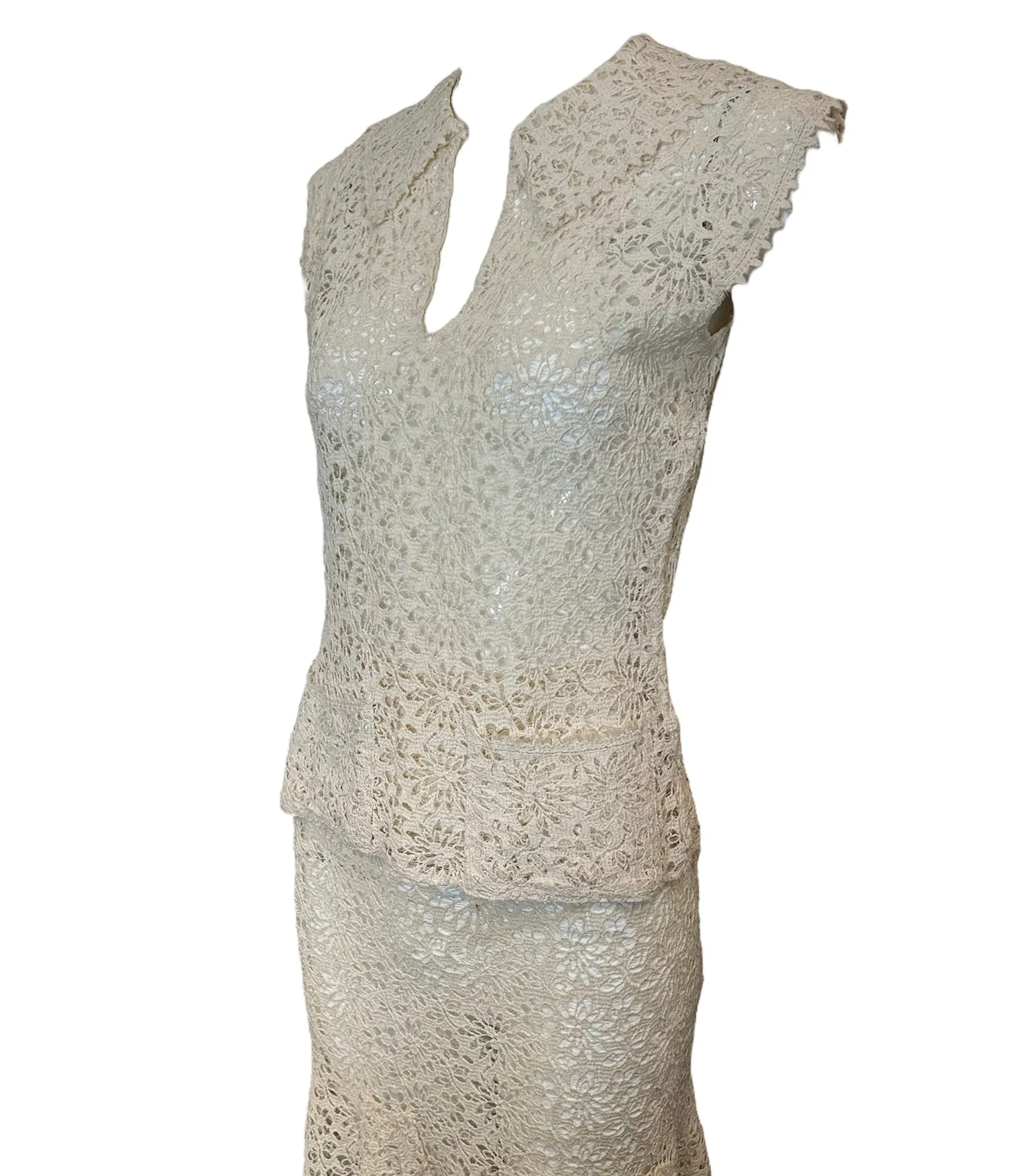 Early 1930s Cotton Lace Ensemble