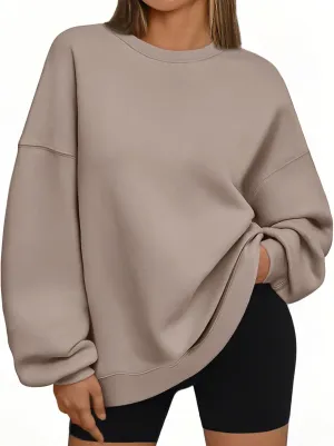 EFAN Womens Oversized Sweatshirts Hoodies Fleece Crewneck Sweaters Casual Tops Comfy Fall Fashion Outfits Winter Clothes 2025