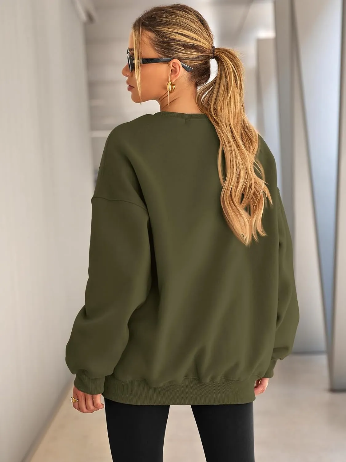 EFAN Womens Oversized Sweatshirts Hoodies Fleece Crewneck Sweaters Casual Tops Comfy Fall Fashion Outfits Winter Clothes 2025