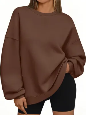 EFAN Womens Oversized Sweatshirts Hoodies Fleece Crewneck Sweaters Casual Tops Comfy Fall Fashion Outfits Winter Clothes 2025