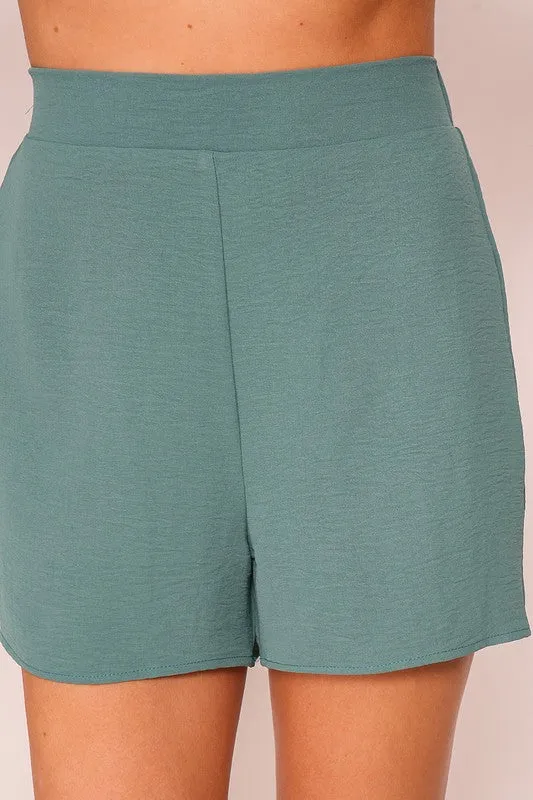 Forest Green Summer Days Airflow Shorts