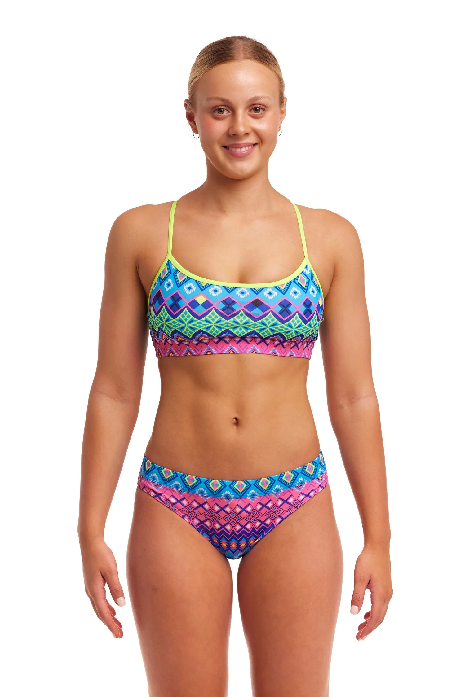 Funkita Kris Kringle Ladies Swim Crop Top and Sports Brief