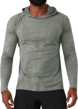 Gafeng Mens Workout Hoodie Long Sleeve Lightweight Gym Running Quick Dry Athletic Shirt with Hood