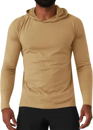 Gafeng Mens Workout Hoodie Long Sleeve Lightweight Gym Running Quick Dry Athletic Shirt with Hood