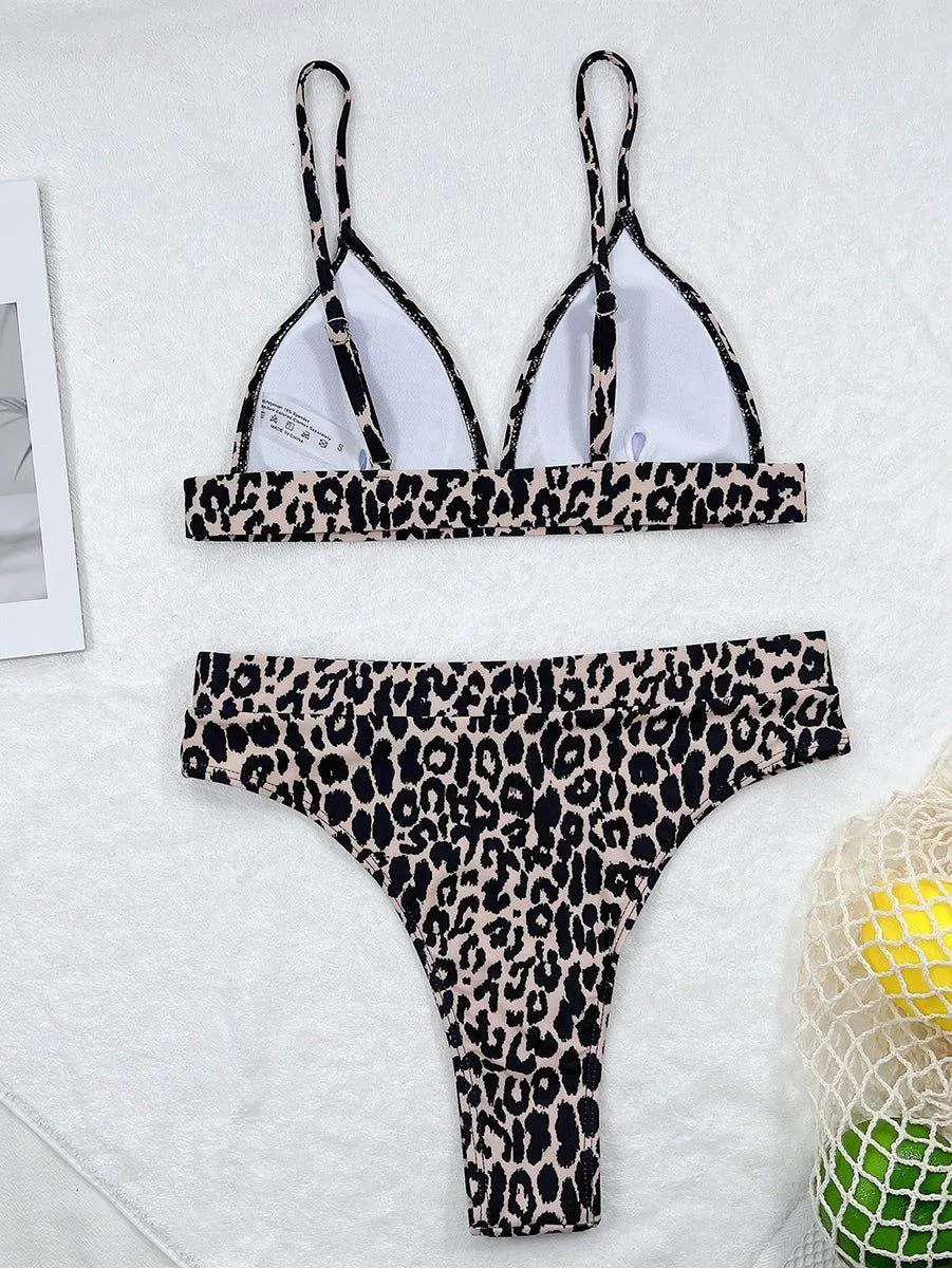 GFIT® Sexy Leopard High Waist Bikini Sets