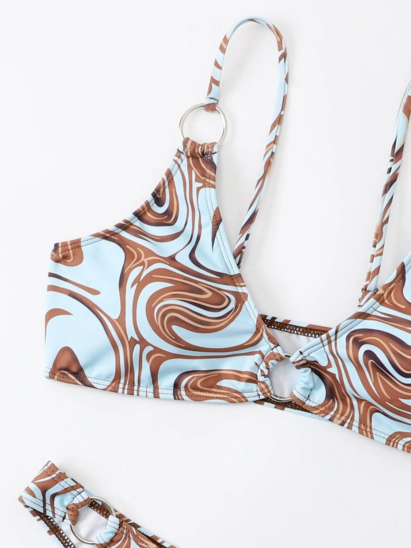 GFIT® Sexy Light Blue Printing Bikini Sets