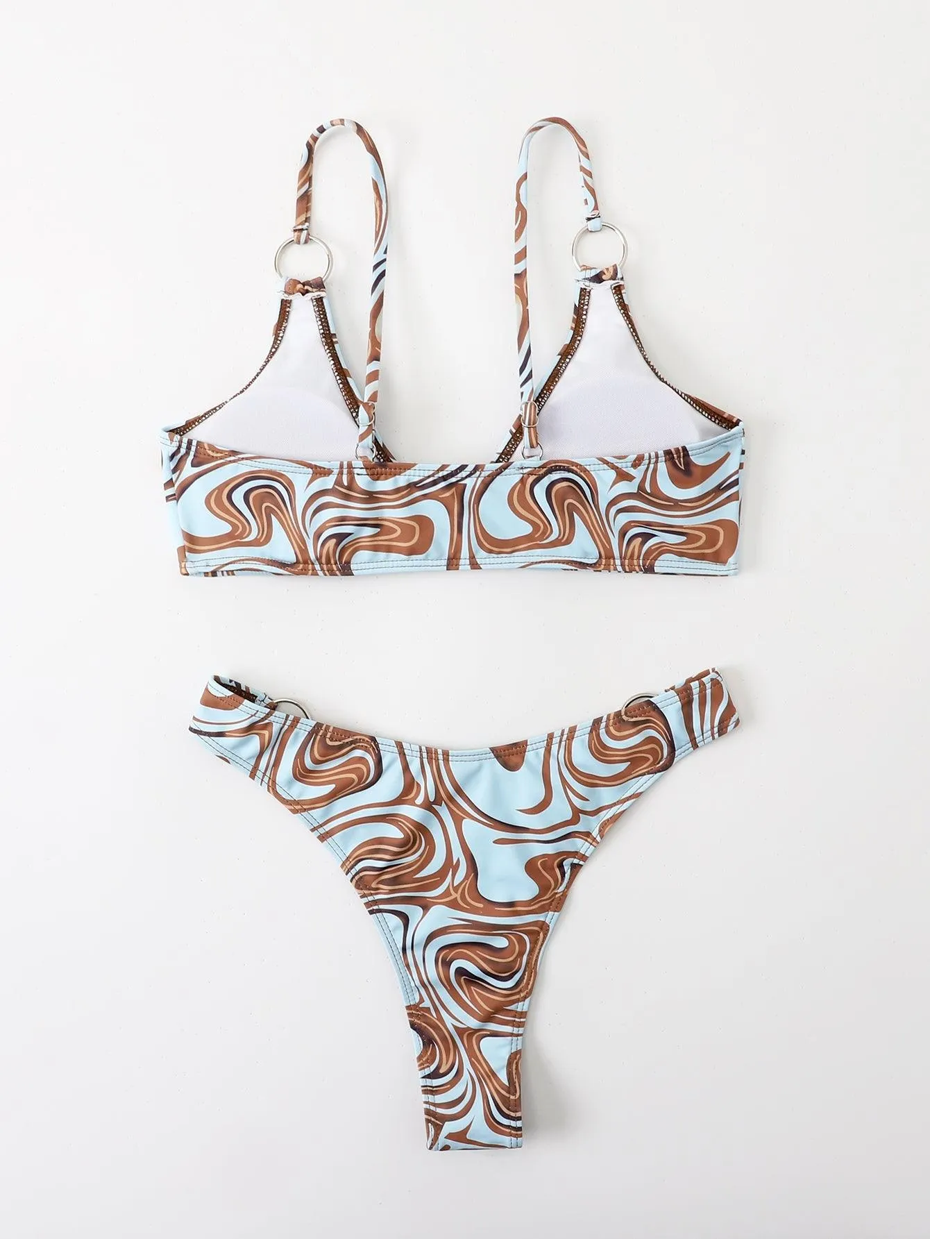 GFIT® Sexy Light Blue Printing Bikini Sets