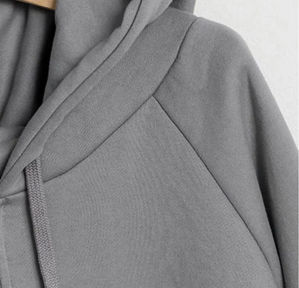 GGUHHU Womens Casual Long Hoodie Coat Full Zipper Thin Fleece Lined Oversize Outerwear