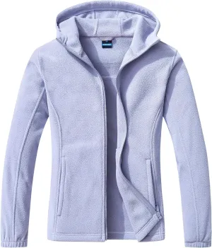 GIMECEN Women's Soft Polar Fleece Jacket Full Zip Hoodies Long Sleeve Sweatshirts Casual Hooded Outerwear