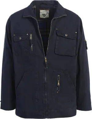Gioberti Men's 100% Cotton Casual Outerwear Twill Multi Pocket Cargo Shirt Jacket