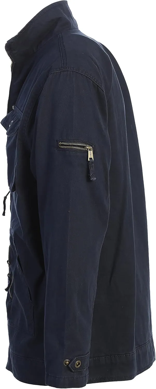 Gioberti Men's 100% Cotton Casual Outerwear Twill Multi Pocket Cargo Shirt Jacket